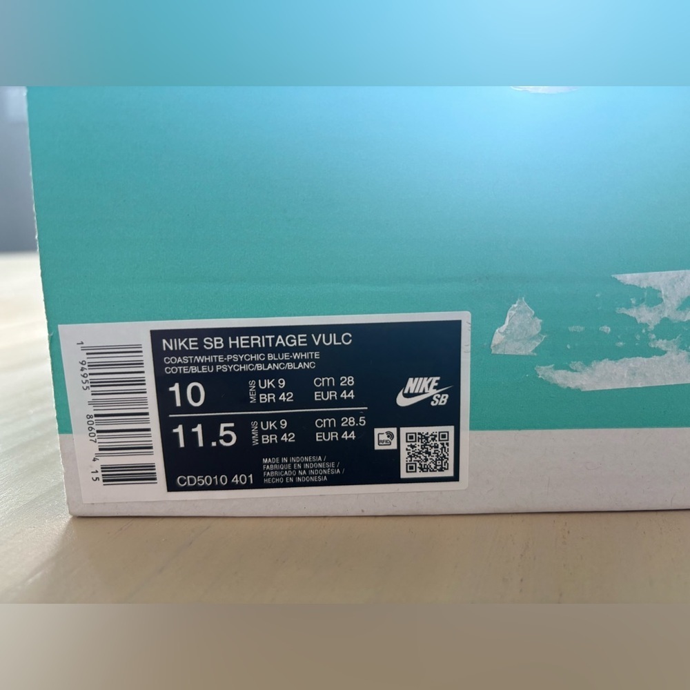 Nike SB Heritage Vulc Sneakers – Men’s Size 10 – Blue – New Without Tags - Picture 7 of 7